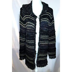 FYLO London - Fringed hoodie cardigan Size M